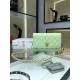 Chanel black ball light gray chain wallet AP1450