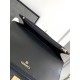 Chanel Gold CC Logo Black Grained Calfskin Gold Chain with Bow Chain Bag WOC AP3910