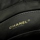 CHANEL AS2390 bucket bag black glossy lambskin gold buckle Drawstring Bag