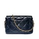 CHANEL As4064 Black lambskin love lock gold buckle Flap Bag