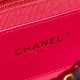 CHANEL As4064 Black lambskin love lock gold buckle Flap Bag