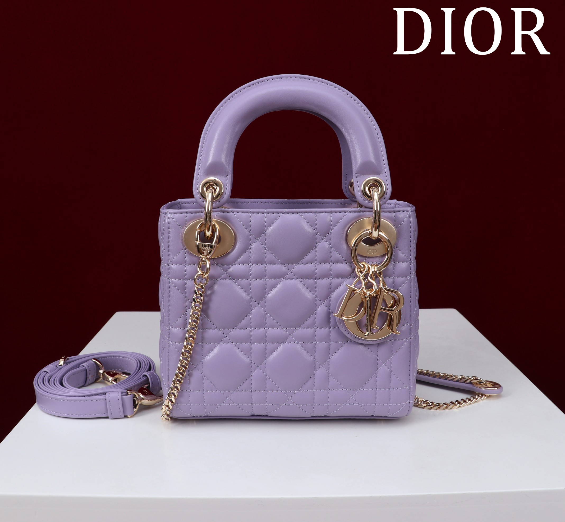 CHRISTIAN Dior  Lady Dior Shoulder crossbody hand Bag