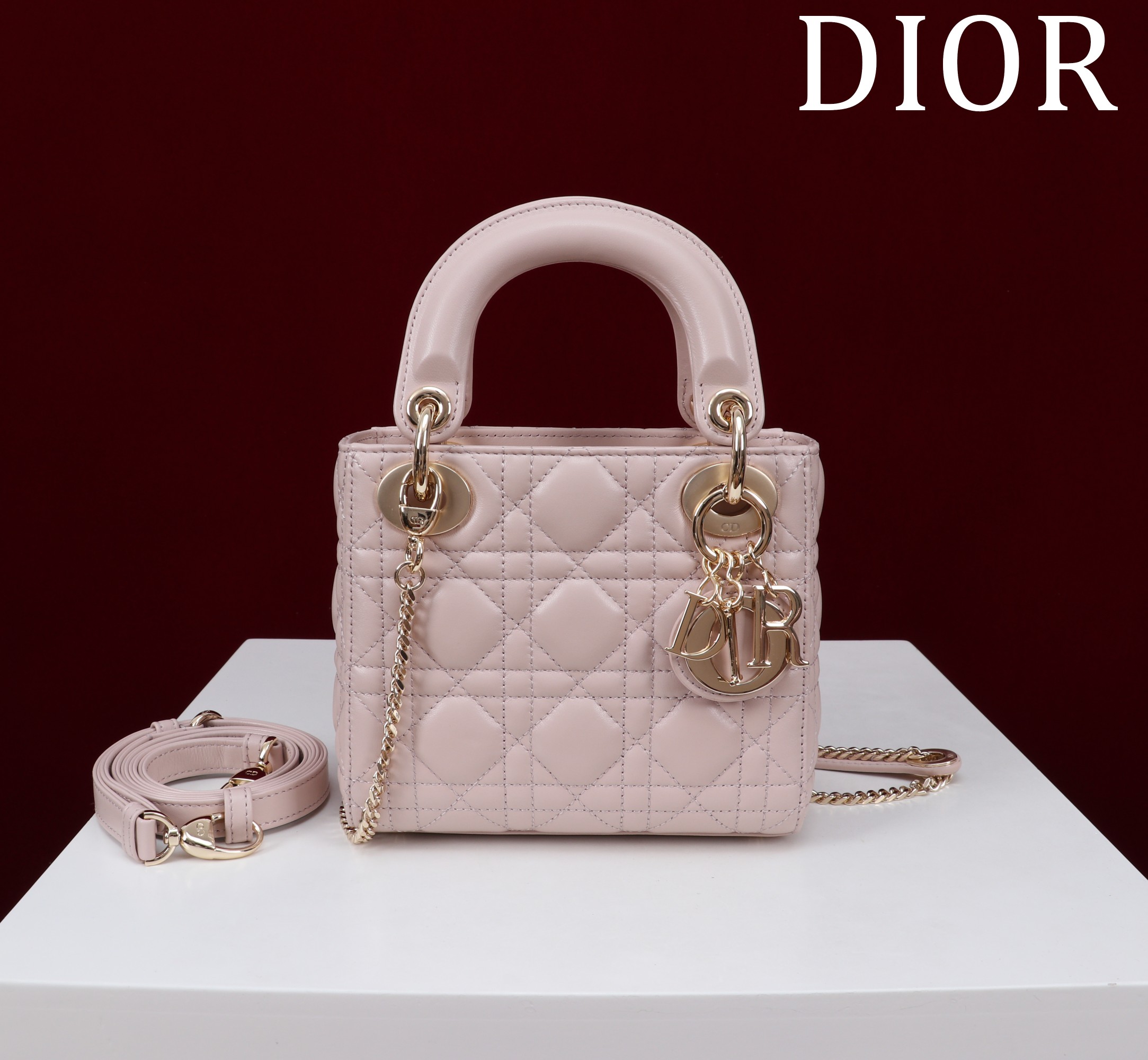 CHRISTIAN Dior  Lady Dior Shoulder crossbody hand Bag