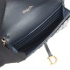 Dior Saddle Blue Oblique Jacquard 2 In1 Crossbosy Bag WOC with Zip Pouch S5614