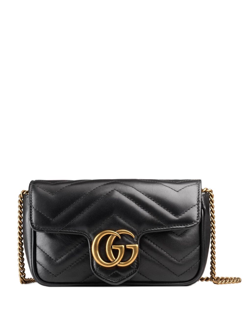 GUCCI GG Marmont matelassé shoulder bag black whtie red 476433