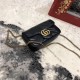 GUCCI GG Marmont matelassé shoulder bag black whtie red 476433