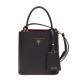 Prada Small Saffiano Leather Prada Panier Bag Powder Black