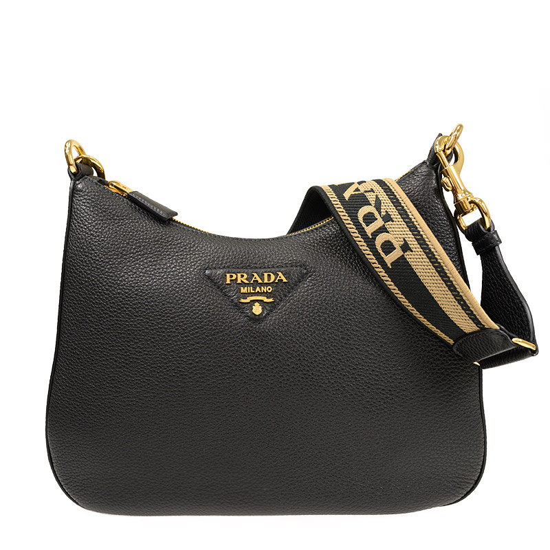 PRADA  Leather bag logo-print shoulder strap 1BC178