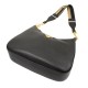 Prada Shoulder Bag 1Bh152 Black Nylon Leather Crossbody Pochette Gathered Gold M