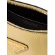 PRADA Black Soft Calf Leather Zip Shoulder Bag - 1BC194